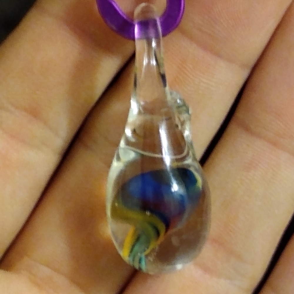Handblown Glass Zipper pulls